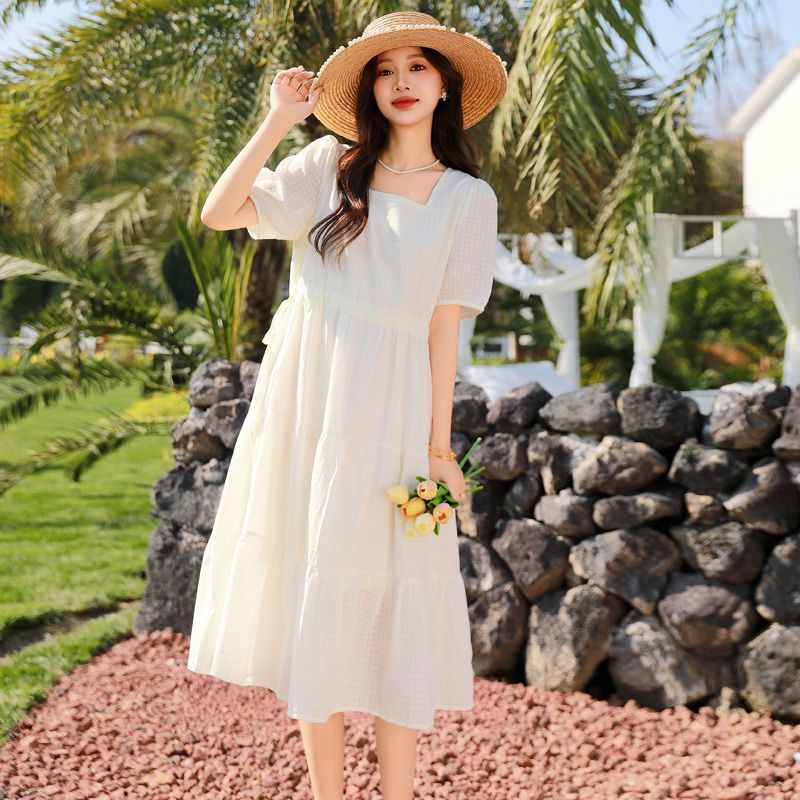 WIHOLL 여성 쉬폰 원피스 여름 루즈핏 A라인 단정한 핏 데일리룩 35,930원