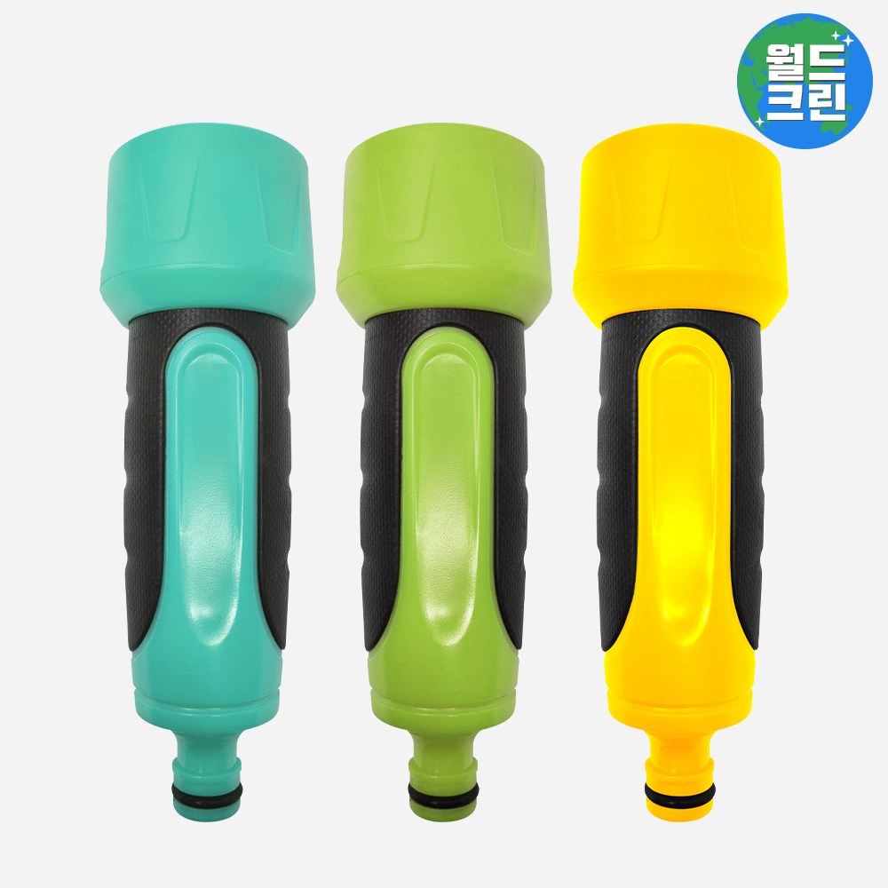 월드크린 6기능 일자형 분사기 다기능 청소 정원 베란다 세차 원터치 호스 연결 6단 조절 14,300원