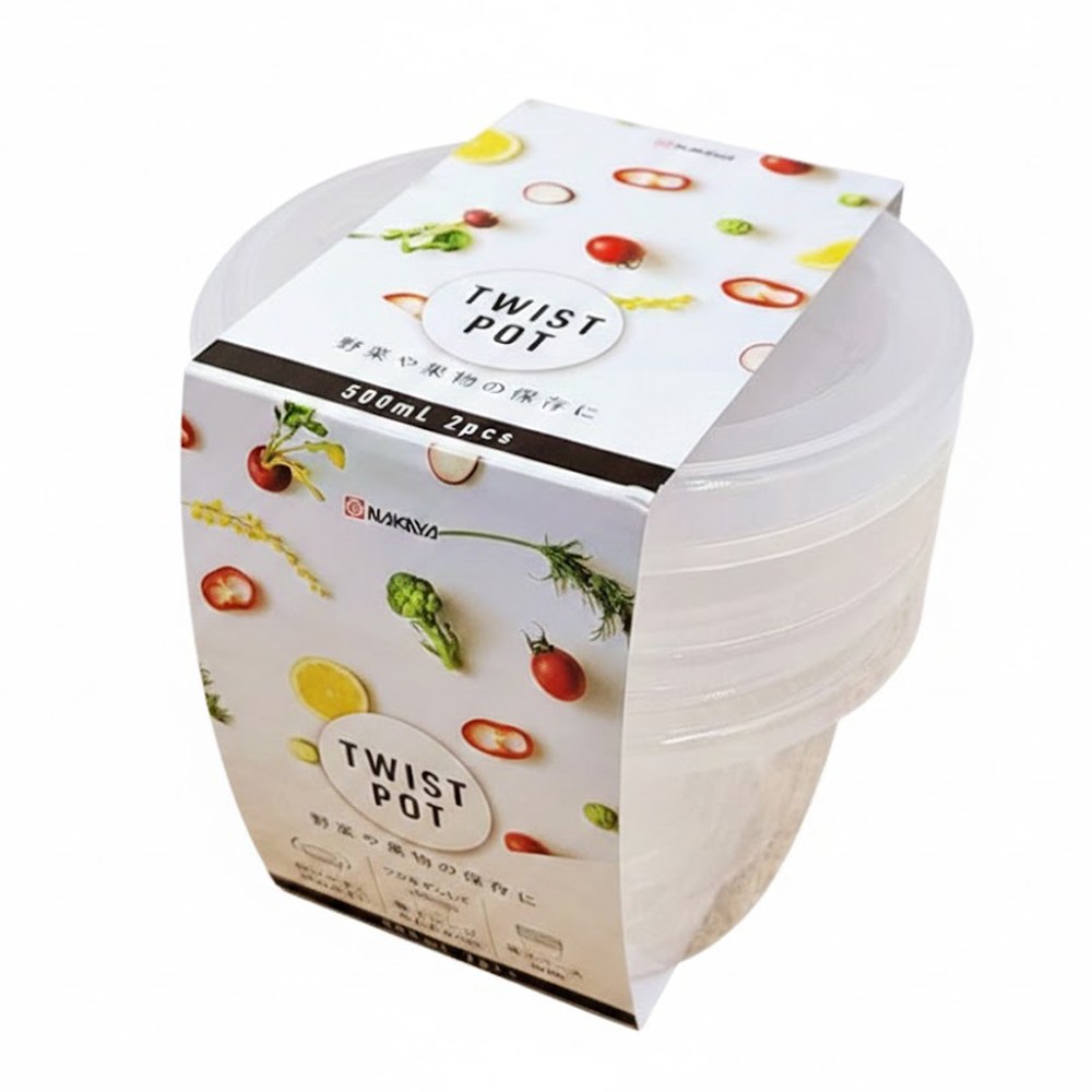 MADE IN JAPAN 샐러드 과일 전용 원형 플라스틱 도시락 통 500ml, 2개 5,900원