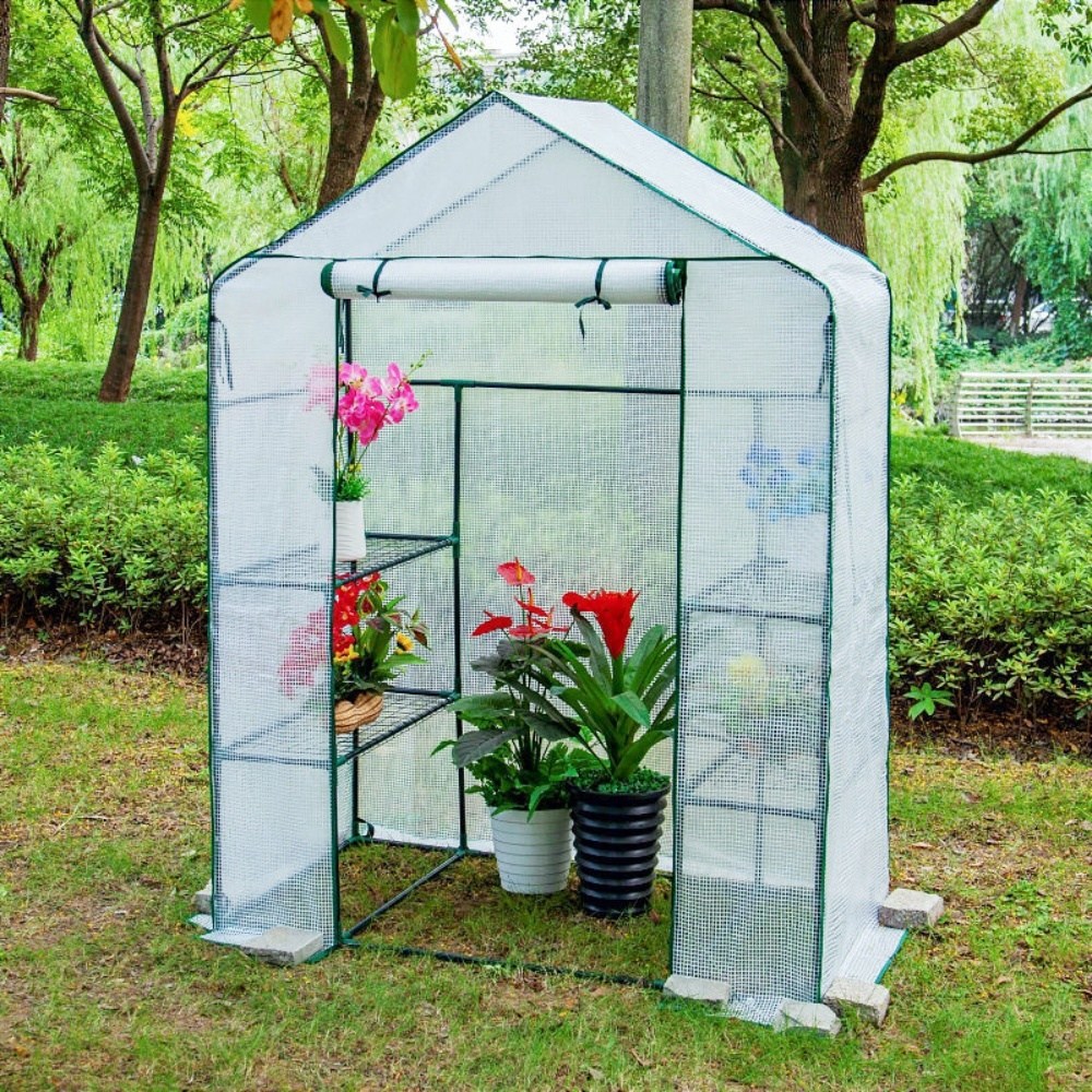 비닐하우스 조립식 온실 하우스 선반형 식물 보온 비닐 베란다 가정용 길고양이 겨울집, 1개 42,300원