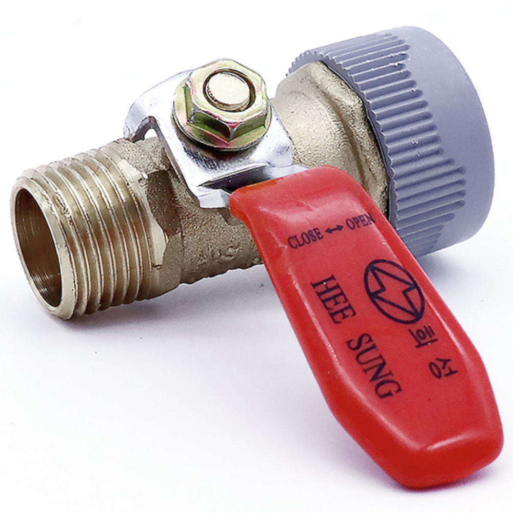 피비 PB 에이콘 수도 배관자재 부속 볼밸브 겉나사 바깥나사 M볼밸브 15A, 1개 4,400원