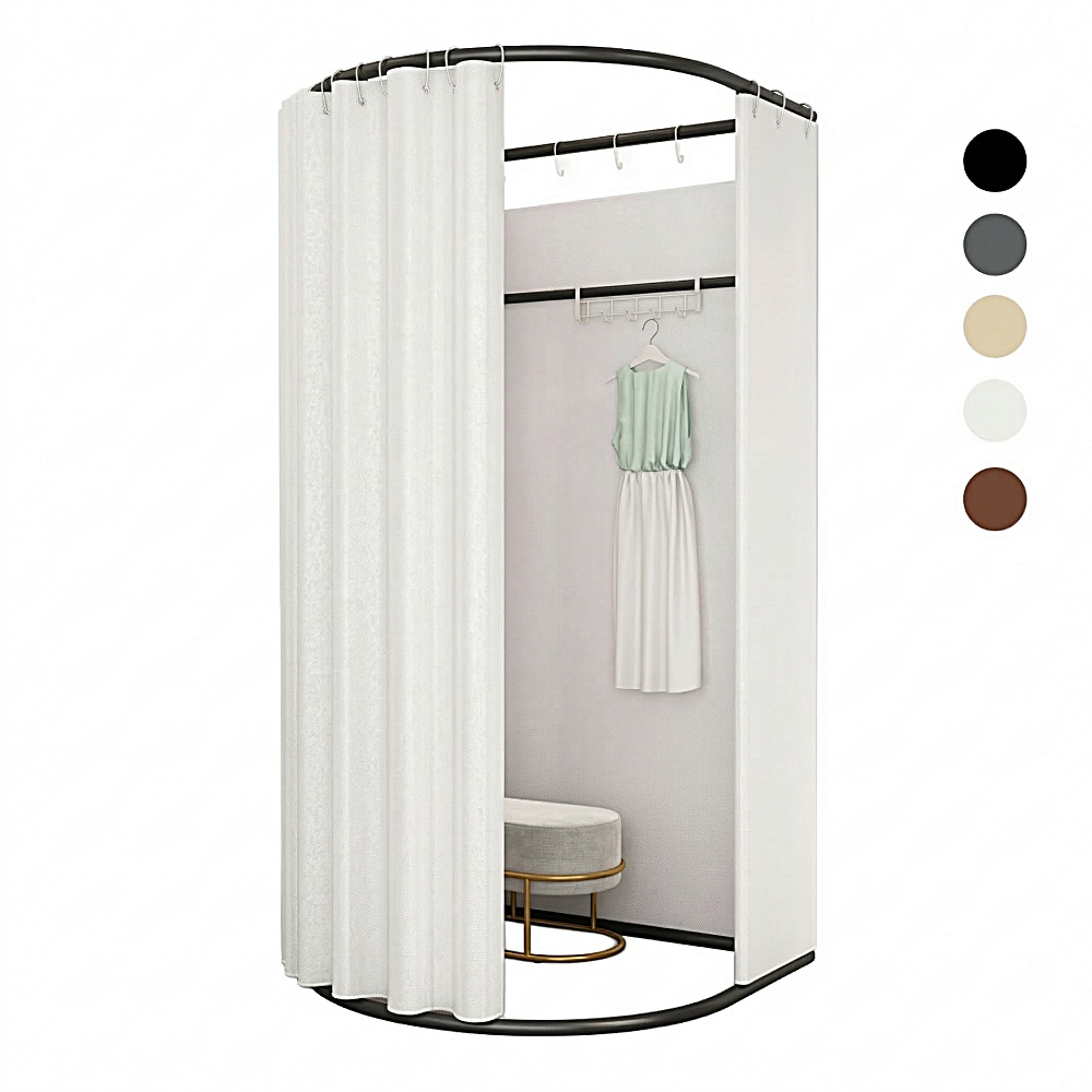 GSTUFF 옷가게 간이 탈의실 매장 피팅룸, 화이트(블랙프레임) 94,500원