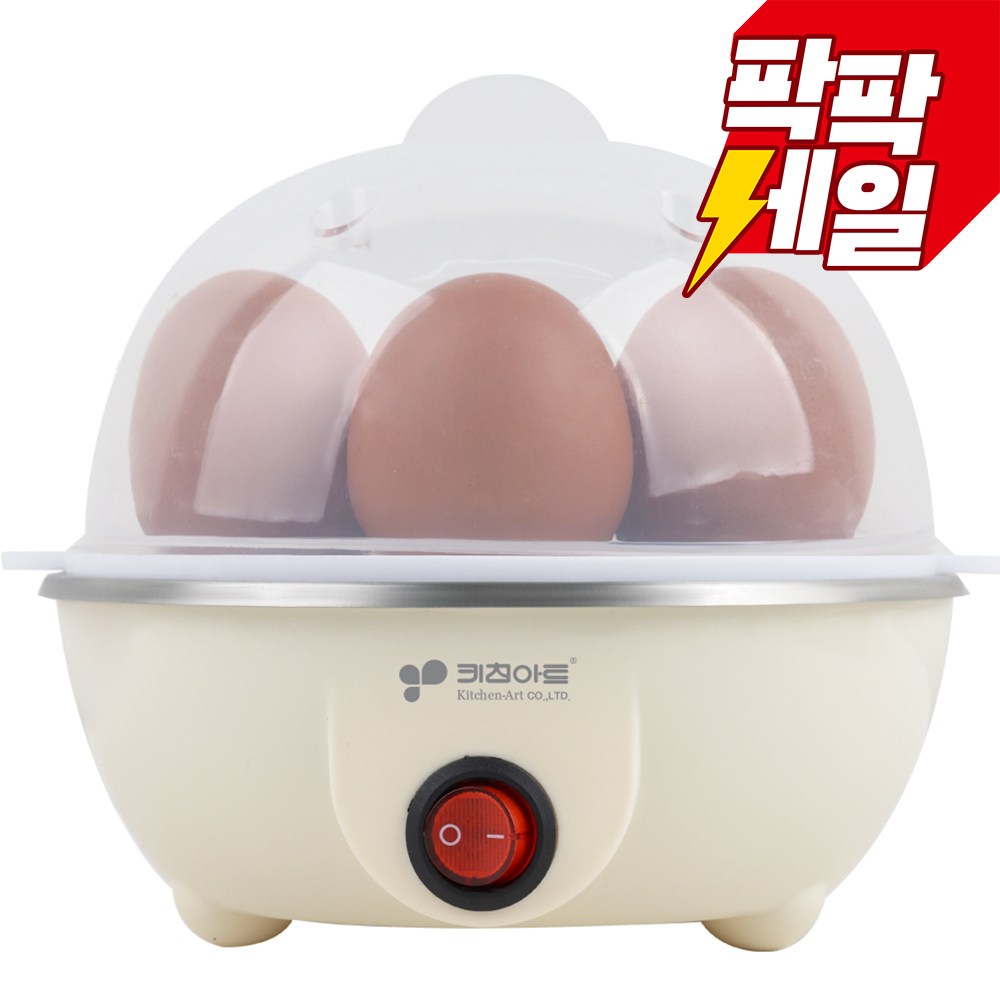 키친아트 계란찜기 계란삶는기계 에그쿠커 반숙 찐빵 만두 1단/2단, 1단 계란찜기 7070 19,900원