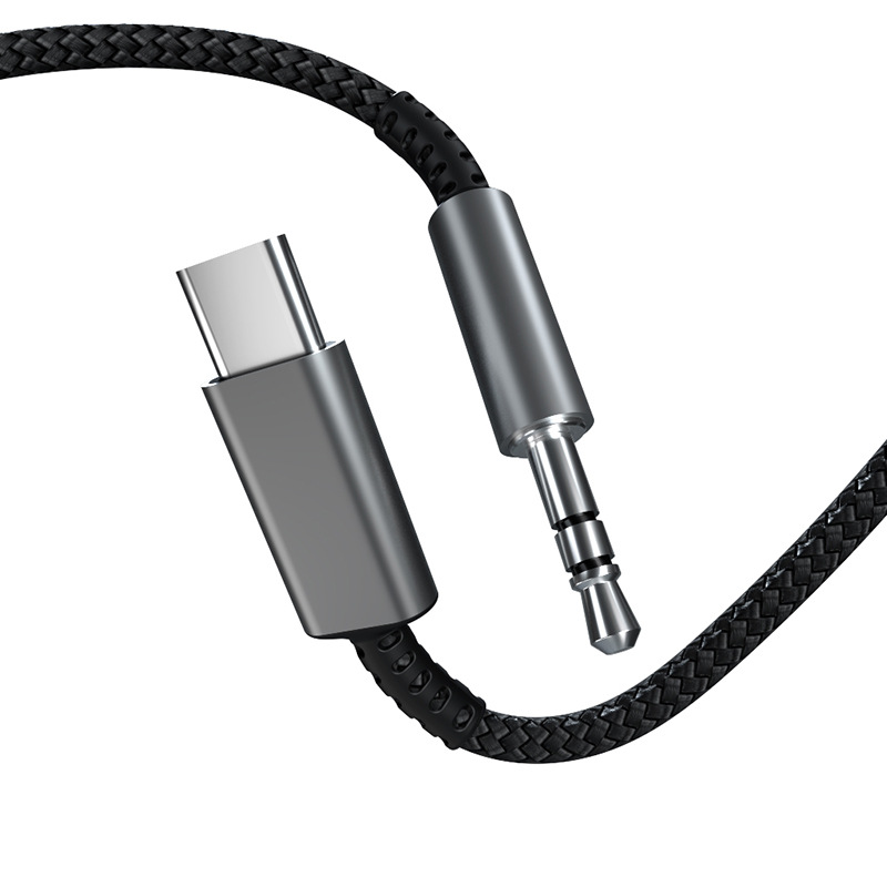 오디오 C타입 to 3.5mm AUX 케이블 일반형 Type-c AUX 오디오 변환 선 차량용 1.2m, 1개 9,960원