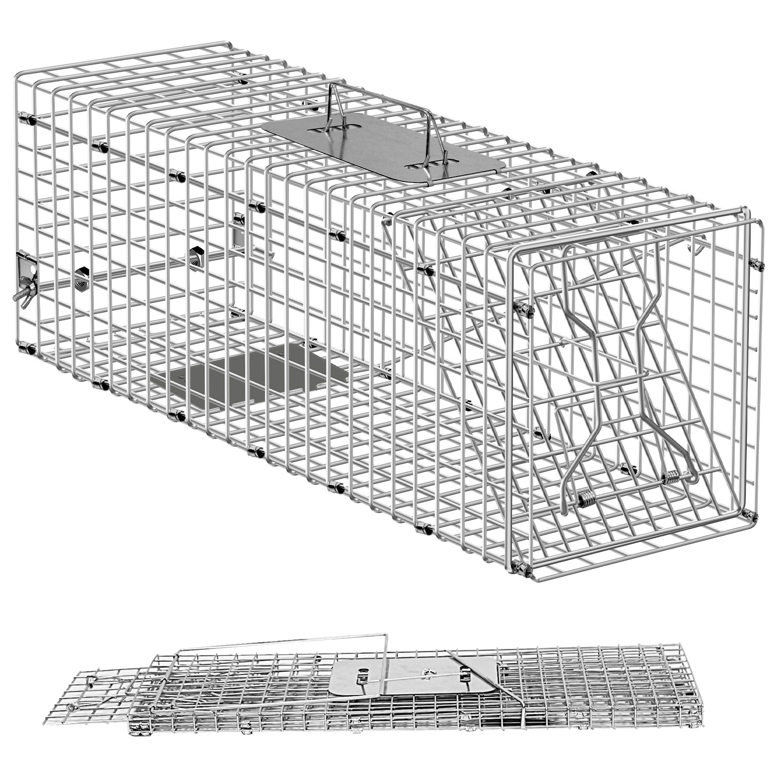 포획틀 고양이  고양이 포획틀  유기묘 고양이  유기견   덫 트랩 족제비    간편 조립 설치 컴팩트 수납 가정 채소밭 농작물 보호  실버 30,300원