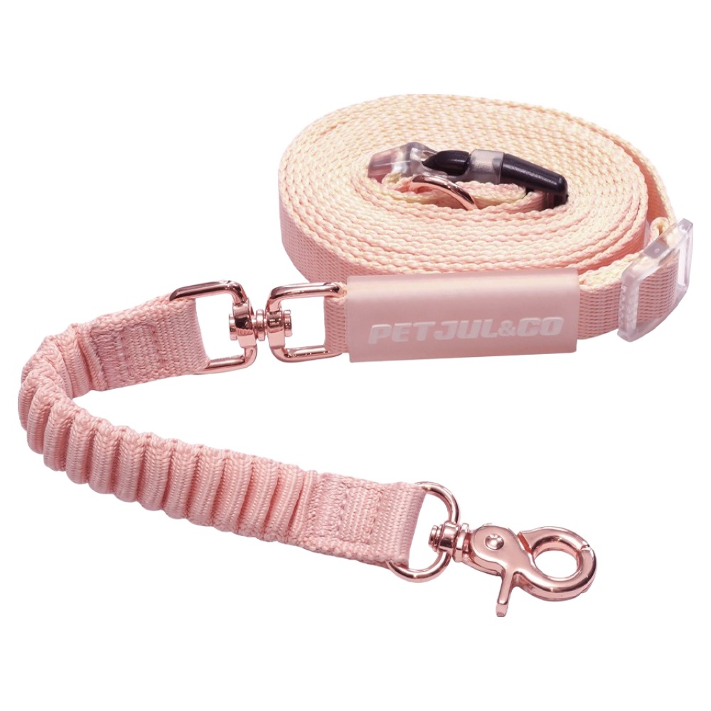 펫줄앤코 강아지 길이조절 핸즈프리 완충 리드줄, 핑크크림, 1개 17,000원