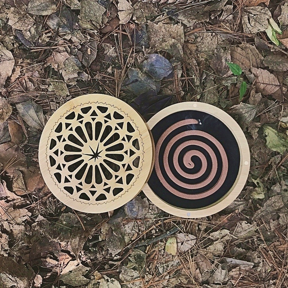 콜리타스 감성 캠핑 모기향 거치대 우드 케이스 인센스 팔로산토 스머지 받침통 (파우치+메탈 홀더 포함) 23,500원