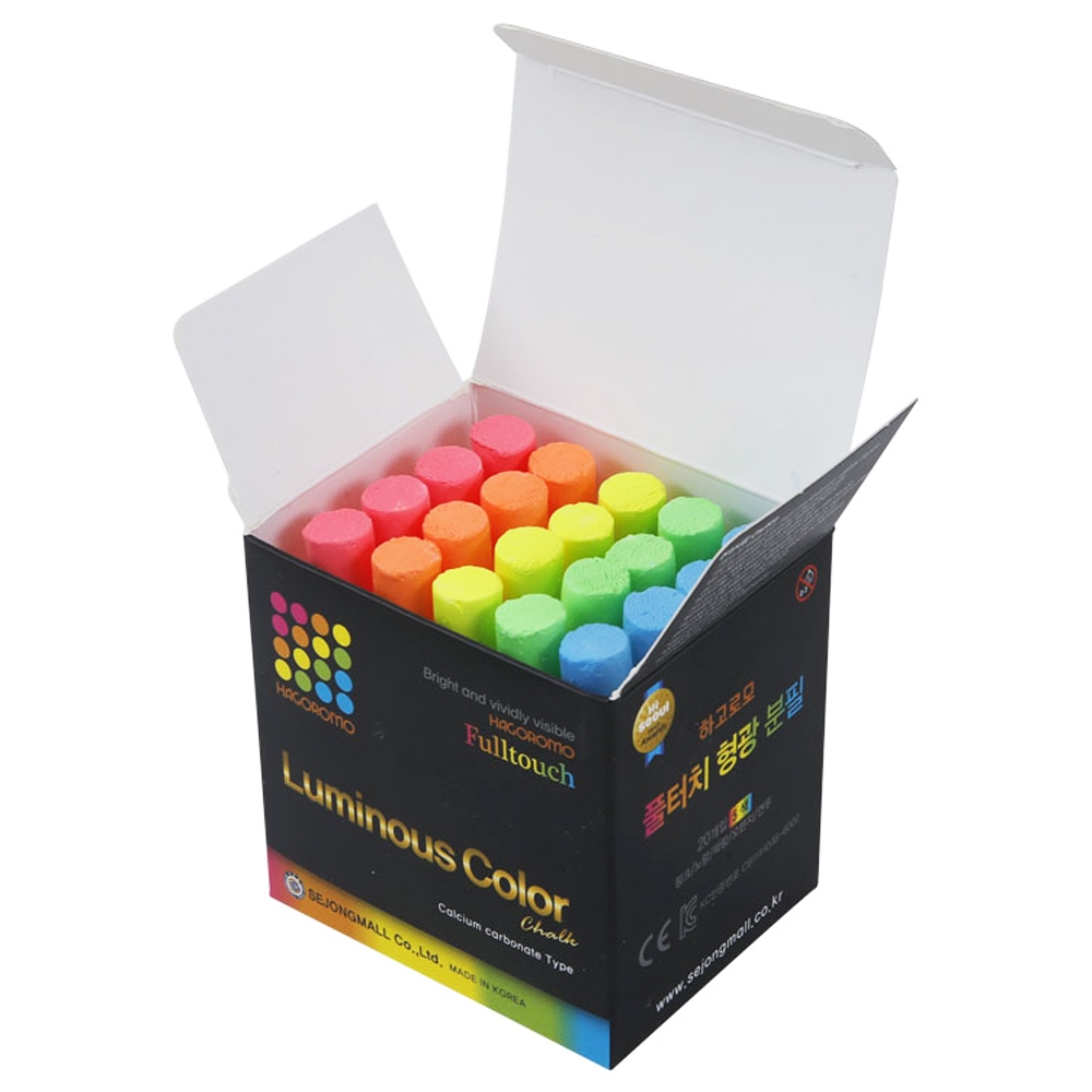 하고로모 풀터치 탄산 형광 분필 5색 혼합 20개입 18,000원