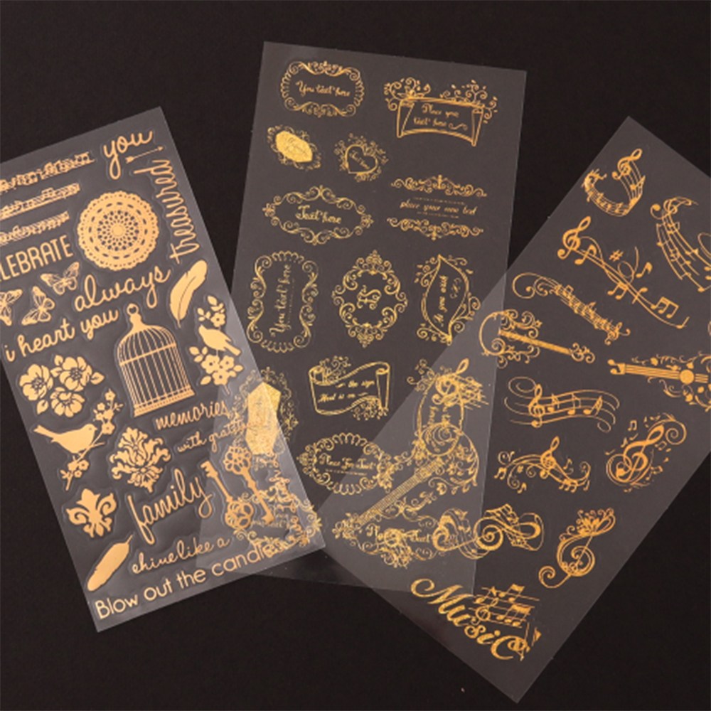 팬시 금박 금장 스티커, 1개, A타입-레터링 700원