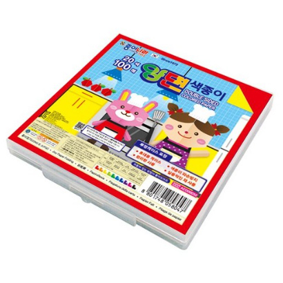 [동화오피스] 종이나라 케이스 양면 색종이 / 20색100매 5,500원