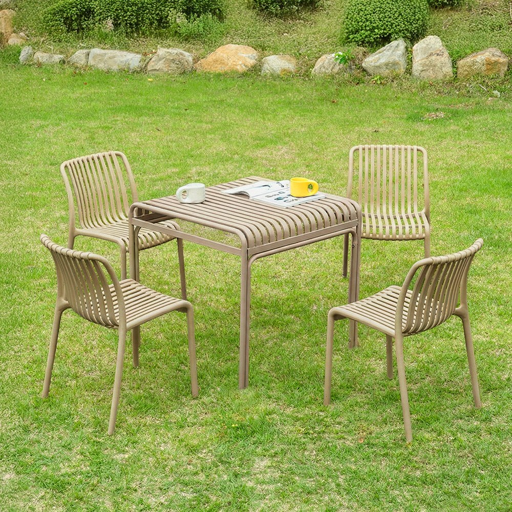 피카소가구 팰리마린 4인세트 6인세트 플라스틱의자 철재 야외테이블 카페 인테리어 야외 세트 246,000원