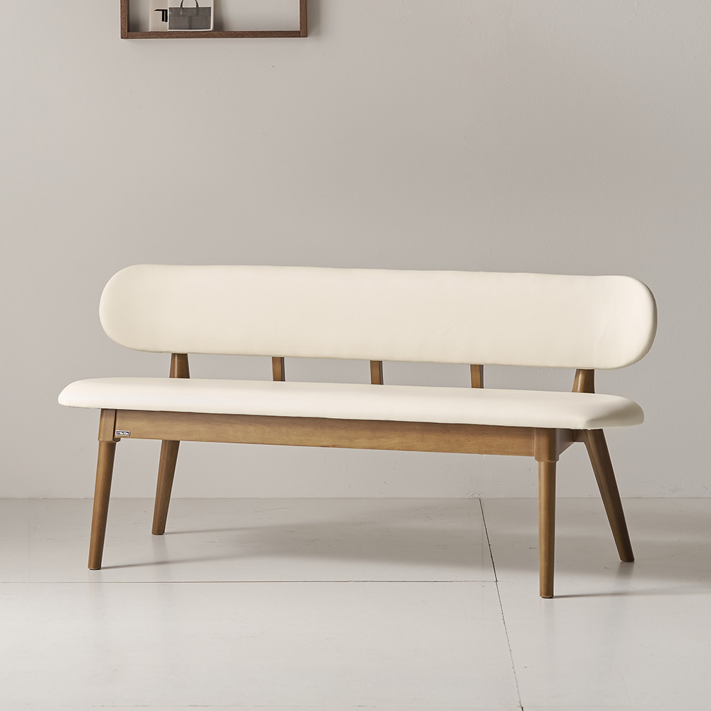 더끌림 모린 고무나무 원목 등받이 벤치 233,200원