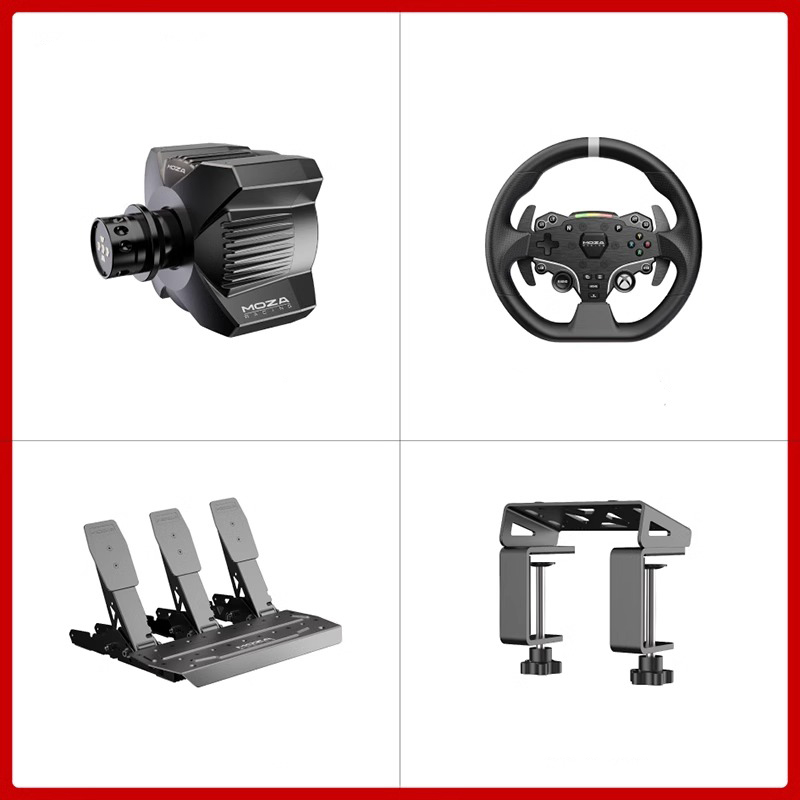 [스마트박스]MOZA R3 레이싱 시뮬레이터 게임용 직접 구동 스티어링 휠 베이스 포르자 호라이즌 5 호환 풀 세트 장비 (액셀/브레이크 페달 포함) 446,000원