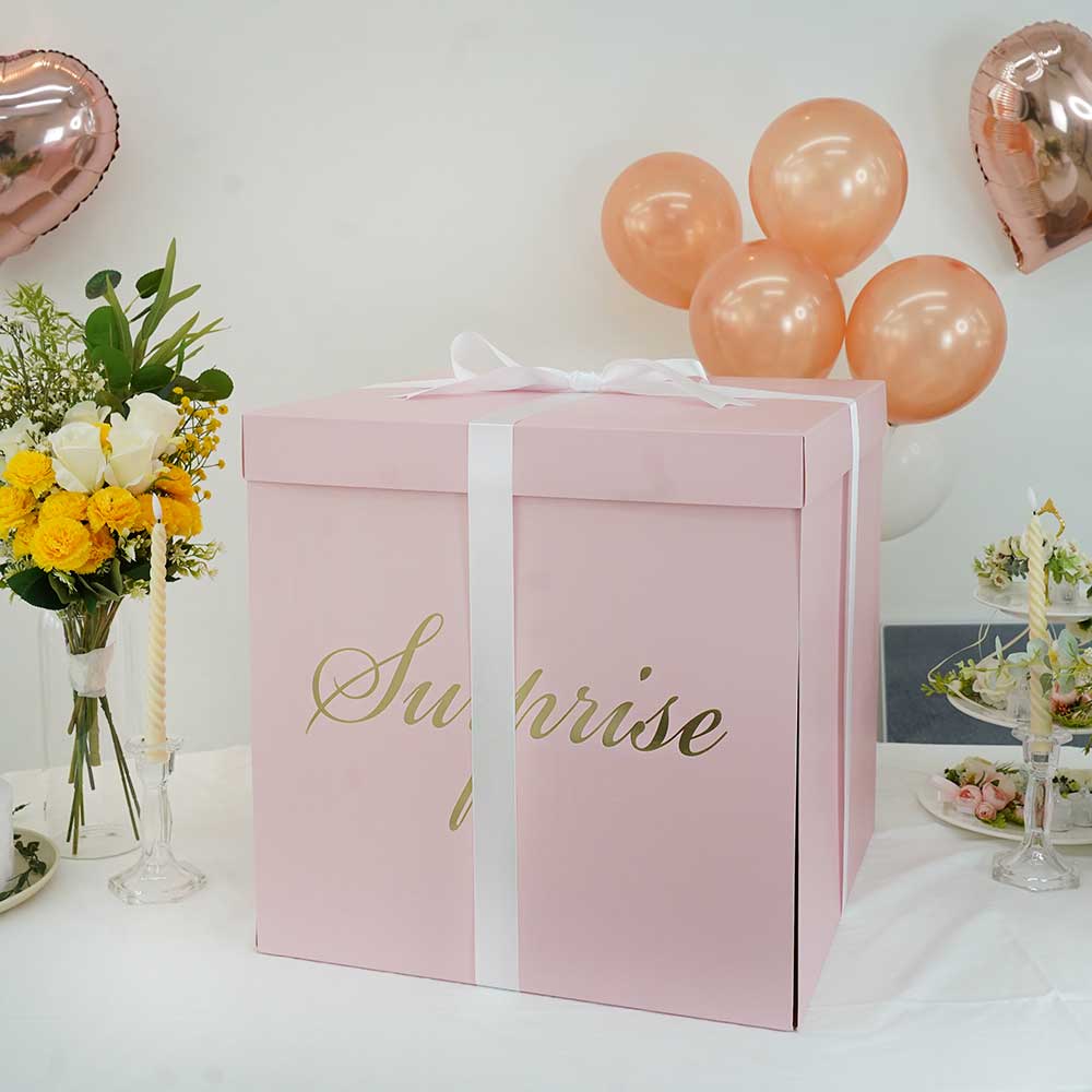 차렌시아 서프라이즈 상자 50x50x50cm 대형 답 프로포즈 발렌타인 생일 이벤트 고급리본 22,000원