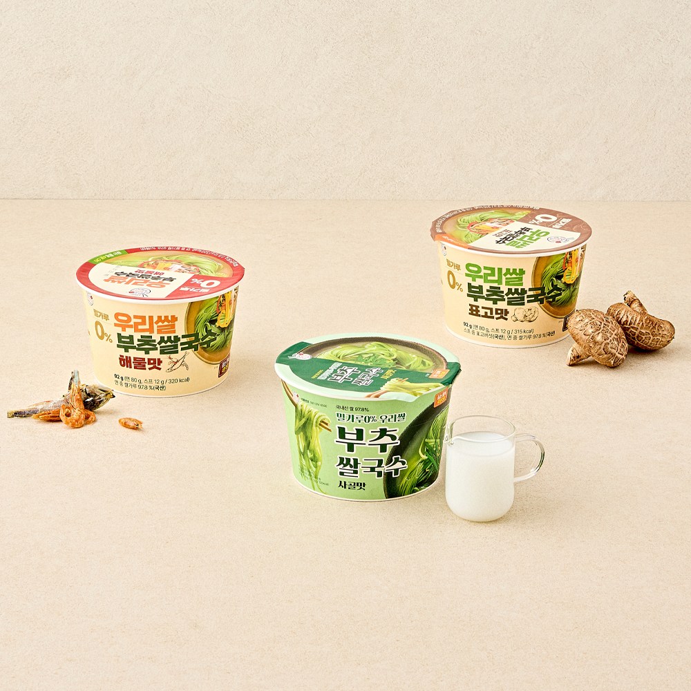 밀가루0% 우리쌀 부추쌀국수 혼합 3종 12개 27,600원