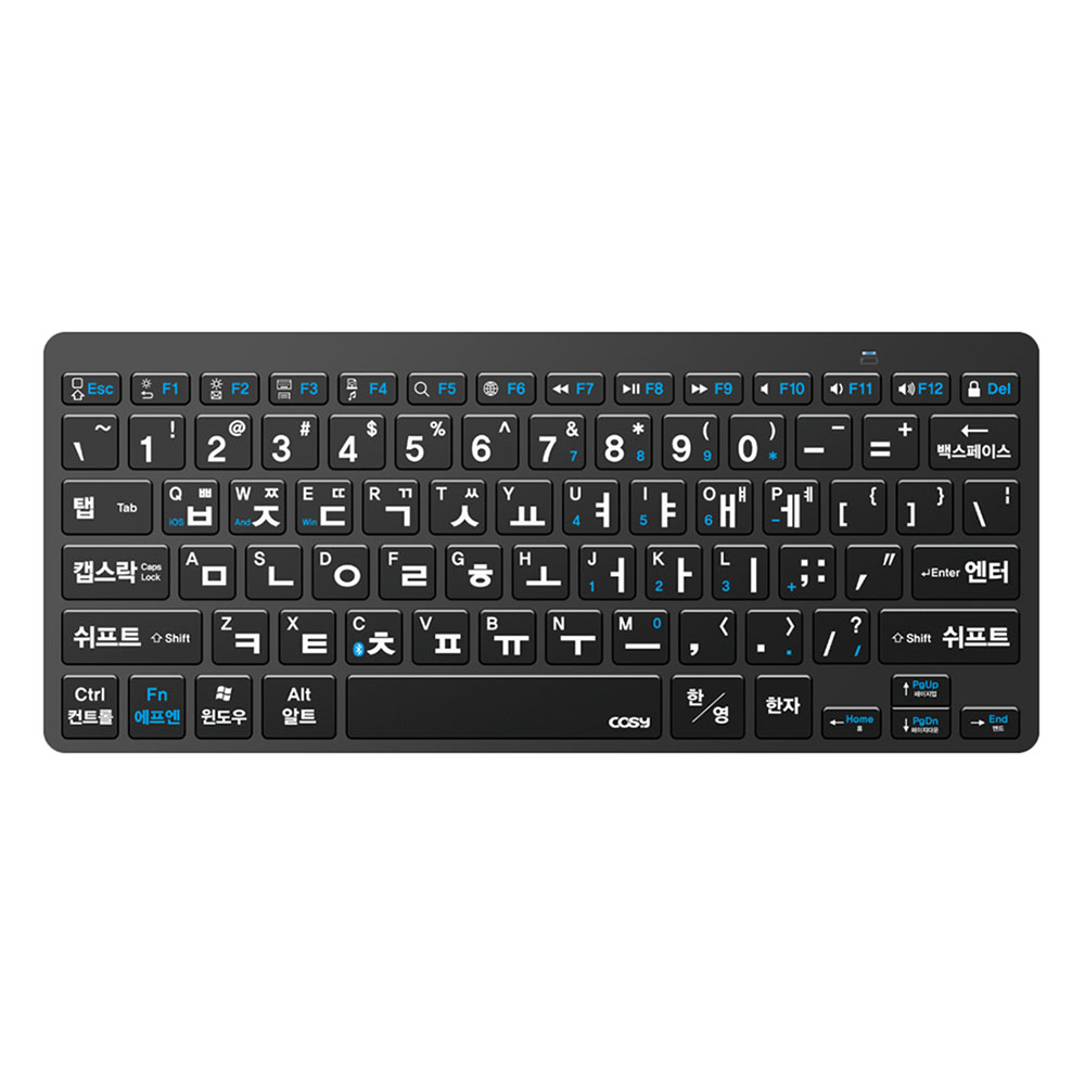 코시 큰글씨 블루투스 텐키리스 키보드, 블랙, KB4121BT, 제조사축 17,300원