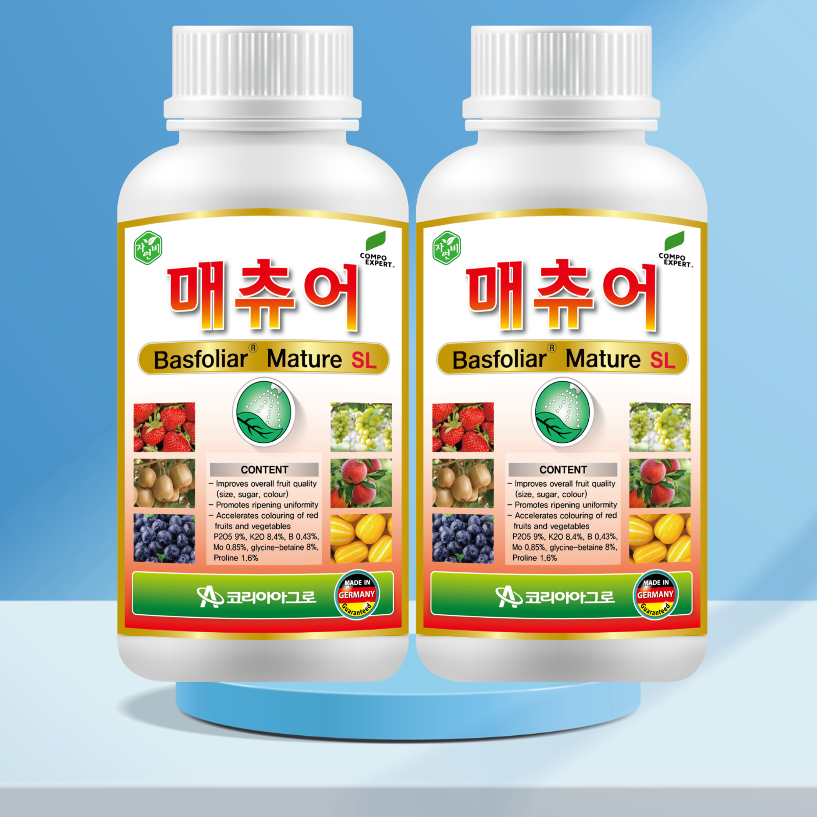 [농사마트] 바스폴리어 매츄어 500ml x 2병 고추 사과 착색제 당도 품질 향상 코리아아그로 사은품 랜덤씨앗, 500ml 55,000원