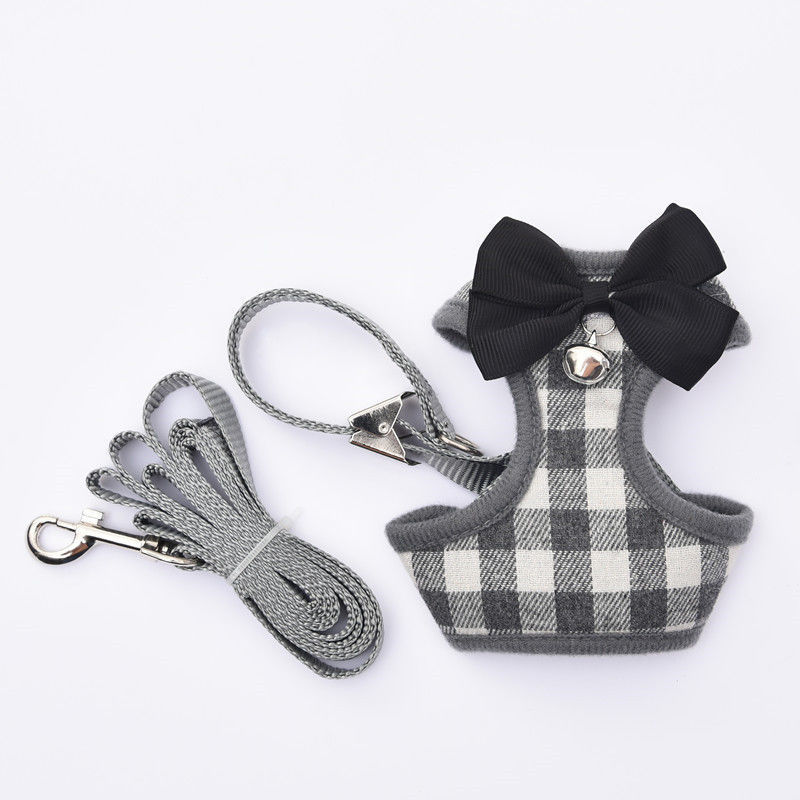 비상루트 강아지 하네스 리본 디자인 소형견 산책 가슴줄 세트 17,200원