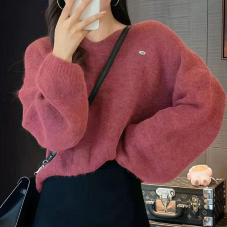 [딩동상회]여성 소프트 라운드 니트 베이직 간절기 데일리 니트티 봄신상 28,900원