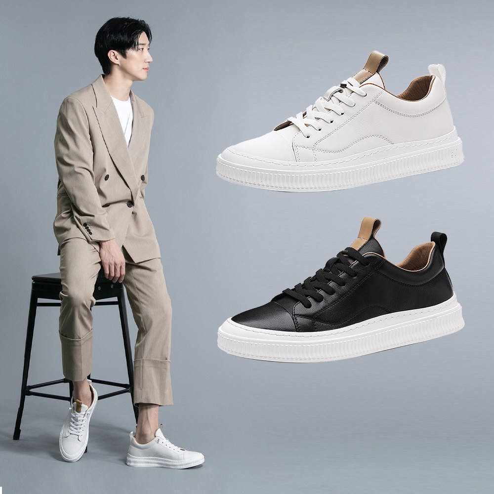 [국내브랜드] TCR 남성 소가죽 명품 스니커즈 블랙 화이트 80,700원