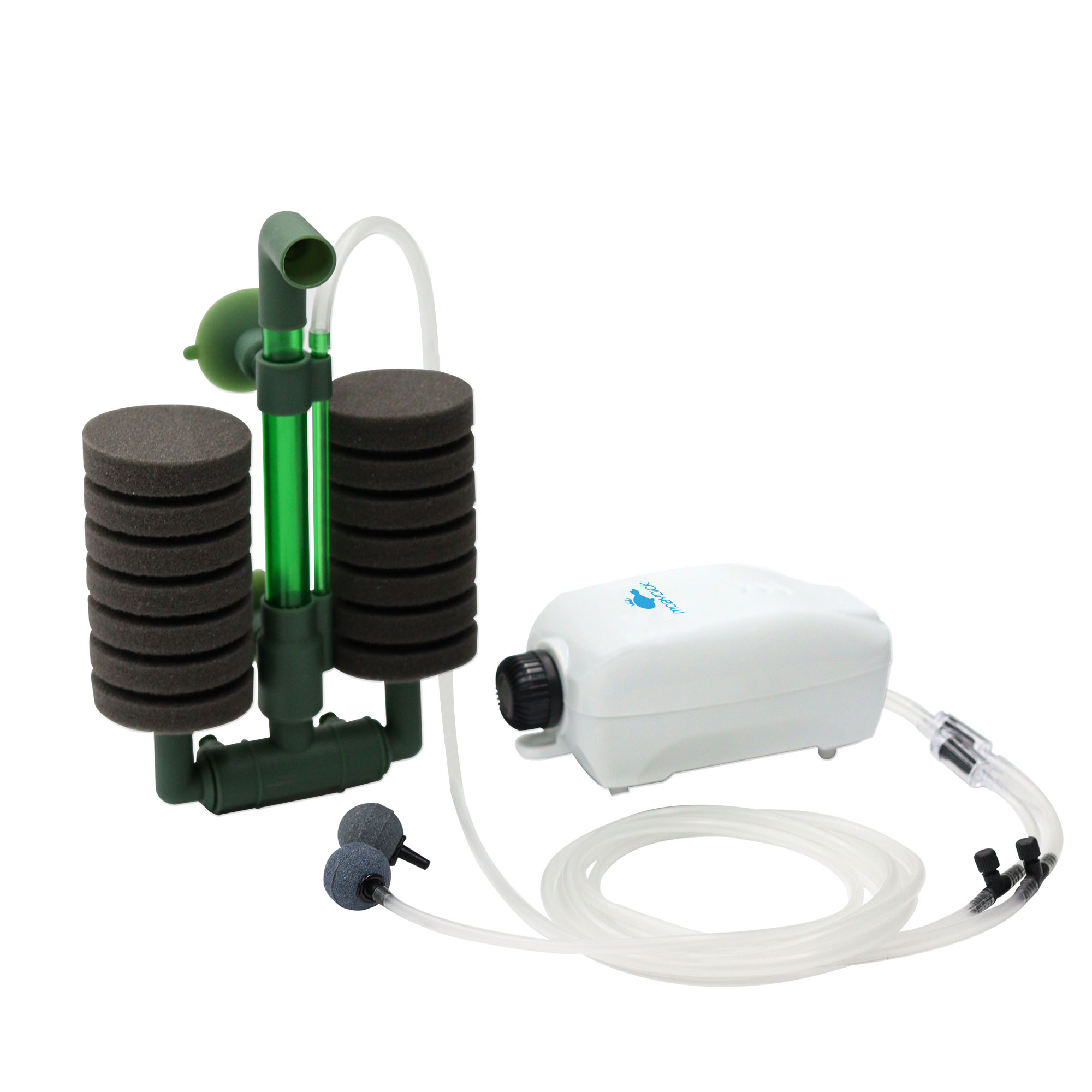 모비딕 어항 2구 기포 발생기 MO-S2 + 스펀지 여과기 CF-300 + 부속 AP-05 세트 22,200원