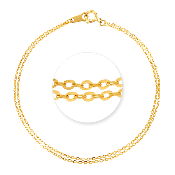 골드앤 18K 베이직 두줄 팔찌 YG 체인 슬림 심플 레이어드 데일리 선물추천 157,000원