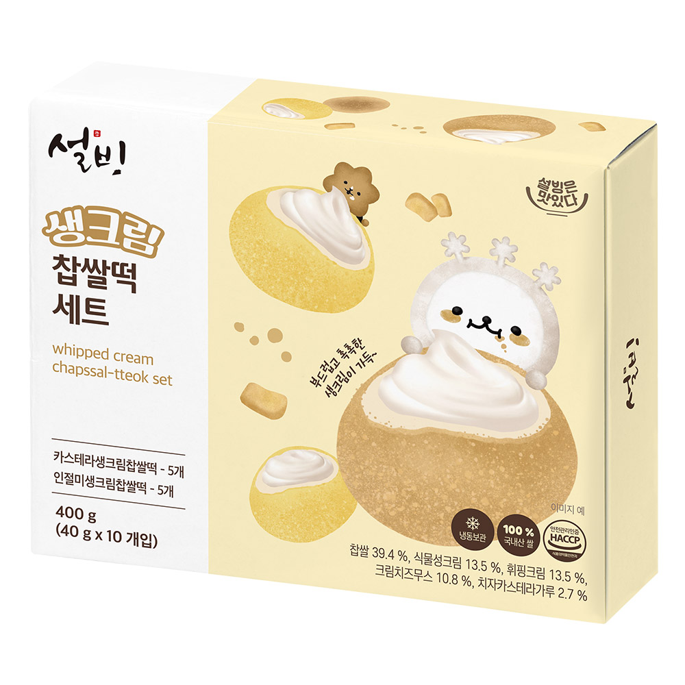 설빙 생크림찹쌀떡 세트, 10개, 40g 16,530원