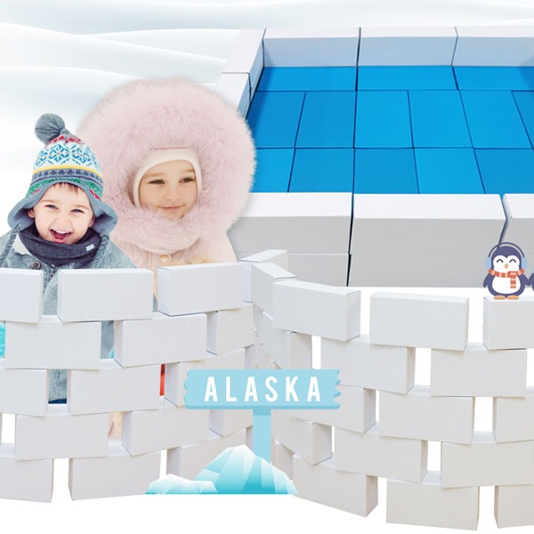 (유아월드) 종이블록 50개입1갑 선택 이글루만들기 쌓기놀이 얼음집, 스노우, 1개 31,500원