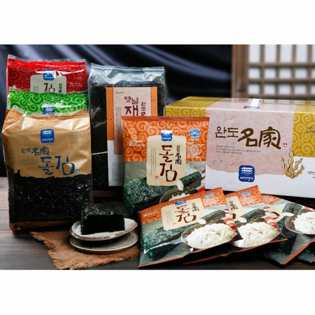 완도 청정바다 명품 김선물세트 곱창김 재래김 바삭한 식감 돌김 조미김 전장김 도시락김 혼합구성, 1세트 103,700원