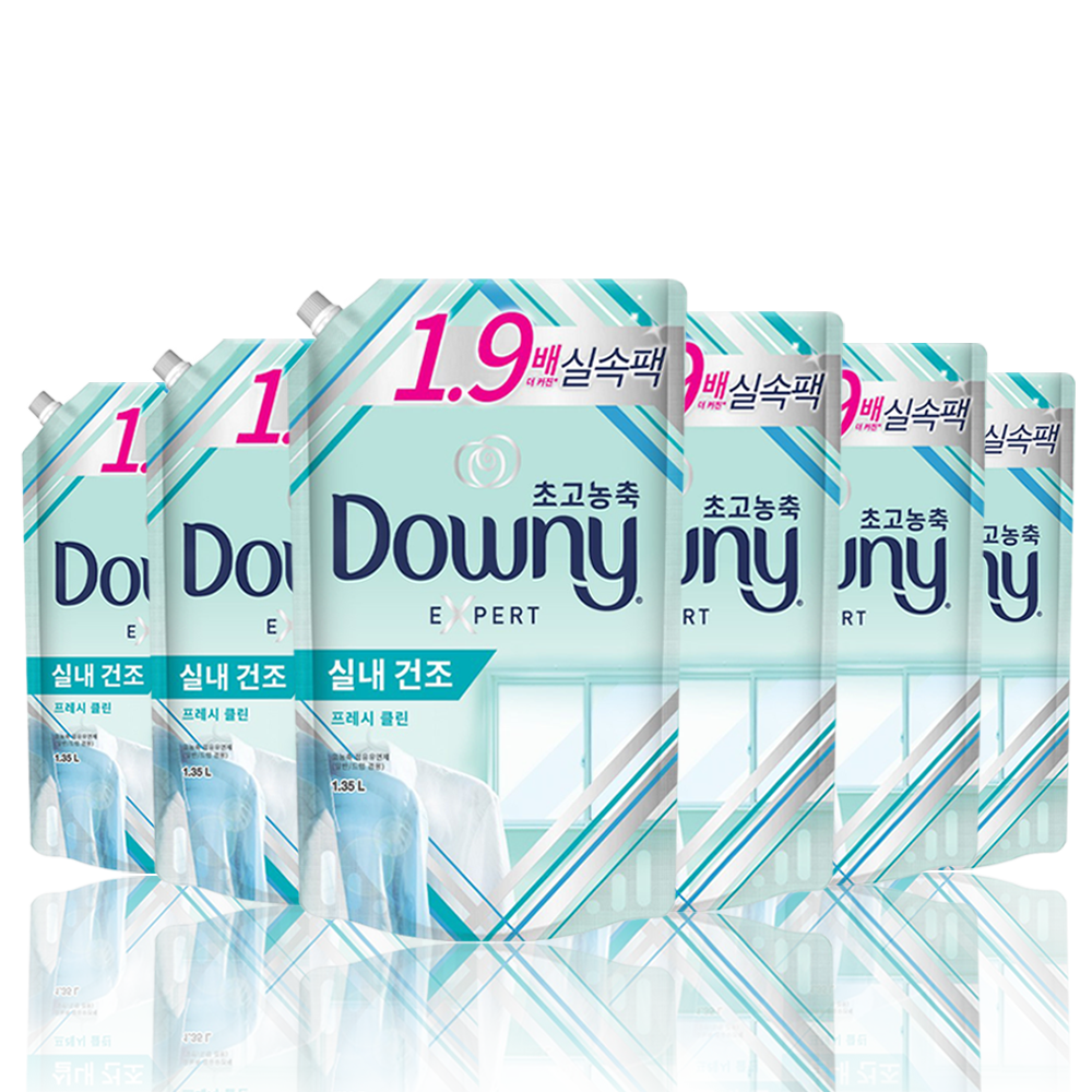 다우니 엑스퍼트 실내건조 섬유유연제 리필, 1.35L, 6개 40,610원
