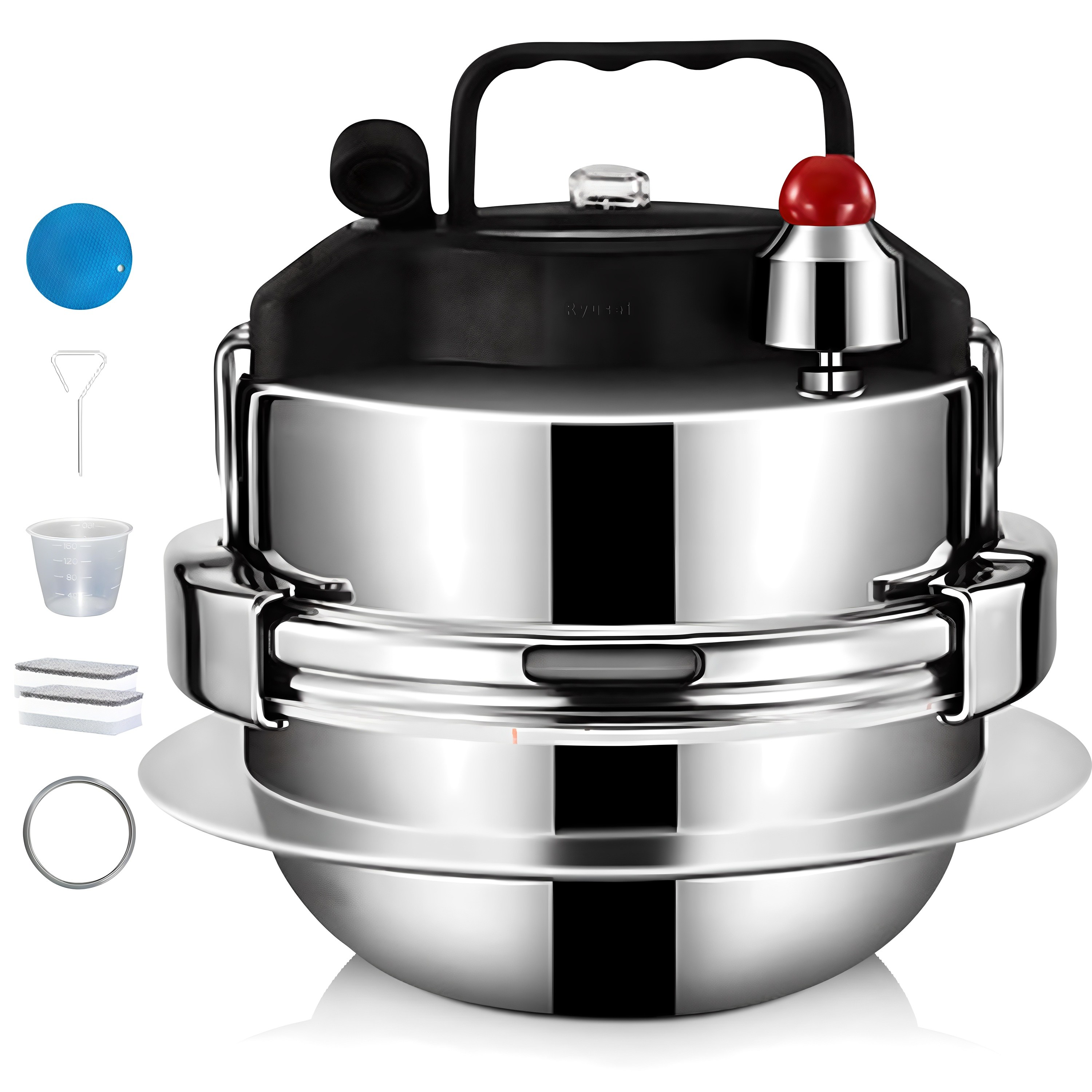 Ryusei 0.8L - 2.0 L 소형 스텐 압력밥솥 1-2인용 인덕션용 가스용 누롱지 밥 2001, 1개, 은색, 0.8L 75,000원