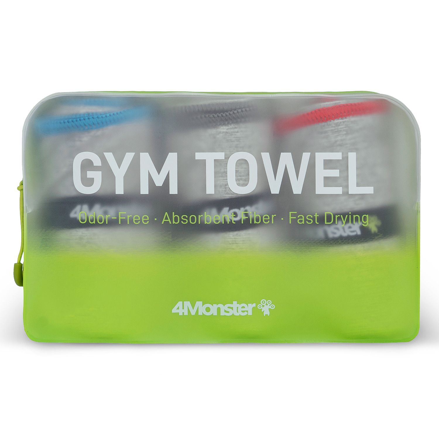 4몬스터 등산 수영 캠핑용 짐 타월 3종 + 케이스 세트, 혼합색상, 1세트 22,250원