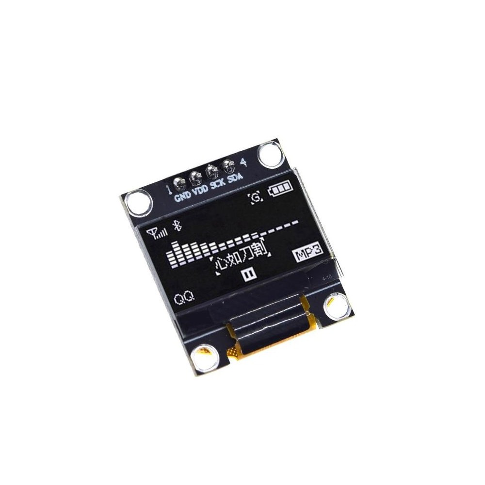 아두이노 OLED 0.96인치 I2C 단색 모듈(128x64 픽셀), 흰색 핀헤더 납땜, 1개 7,000원