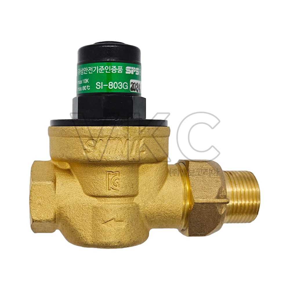 신일 세대별 수도용 감압밸브 SI-803G 니플형 20A (황동 감압변 SI-803N) 58,800원
