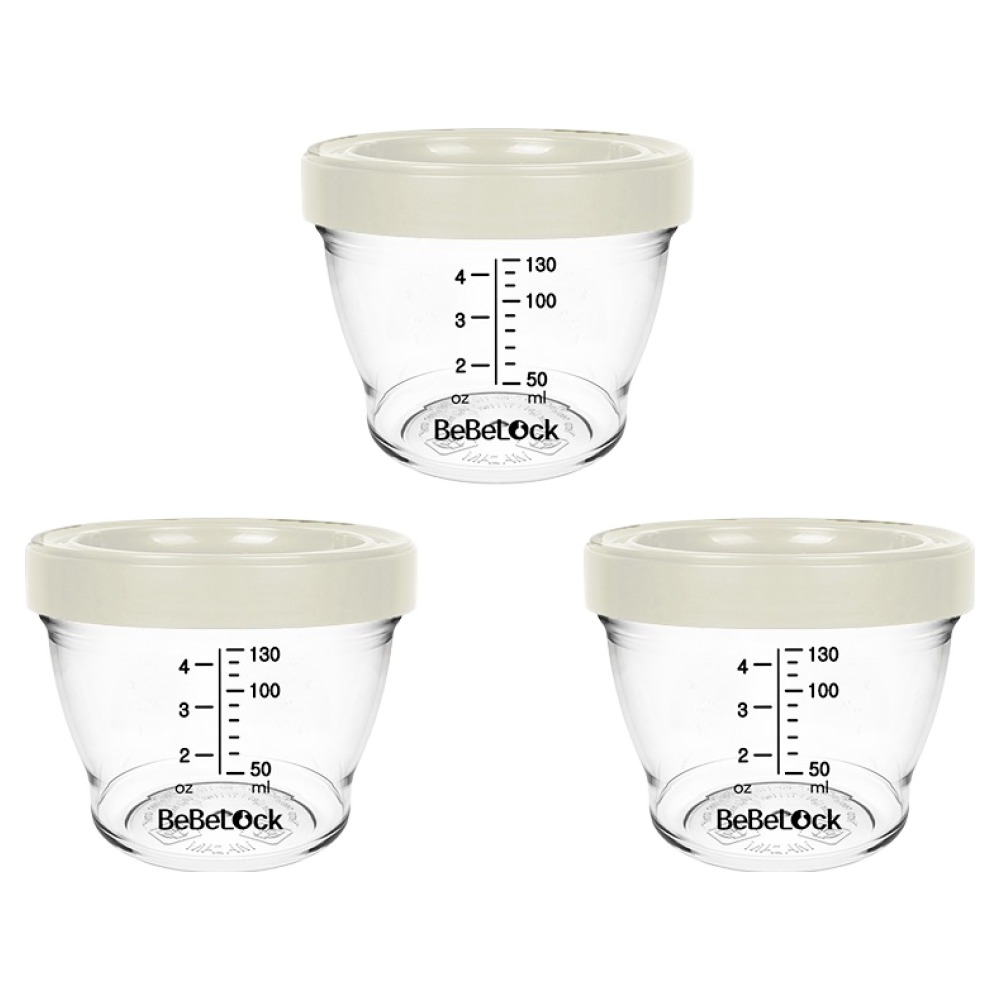 베베락 아이와 트라이탄 밀폐 이유식용기, 크림, 3개, 130ml 12,000원