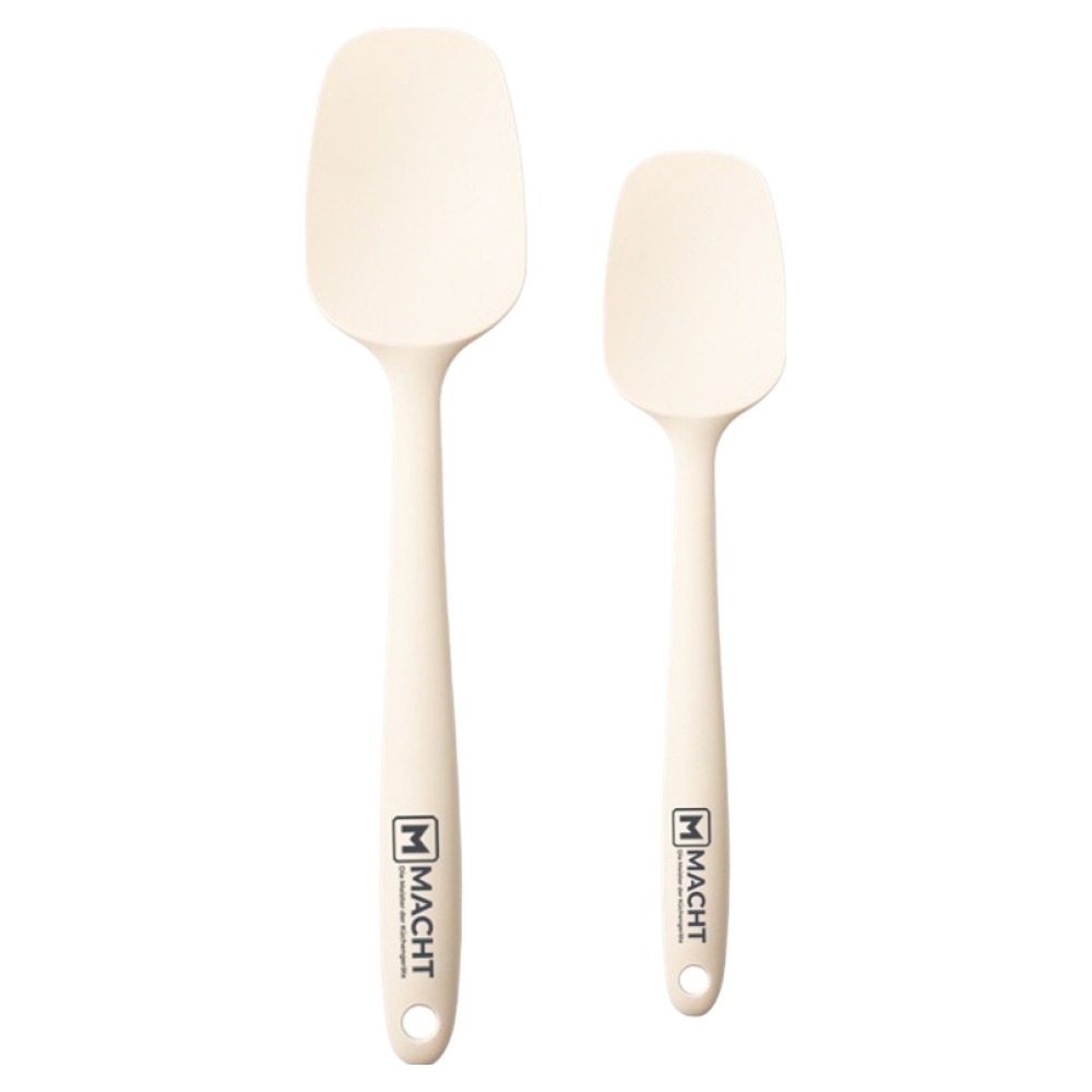 MACHT 프리미엄 실리콘 요리스푼 2종 세트, 1세트, 크림화이트, 요리스푼 대 + 요리스푼 소 8,880원