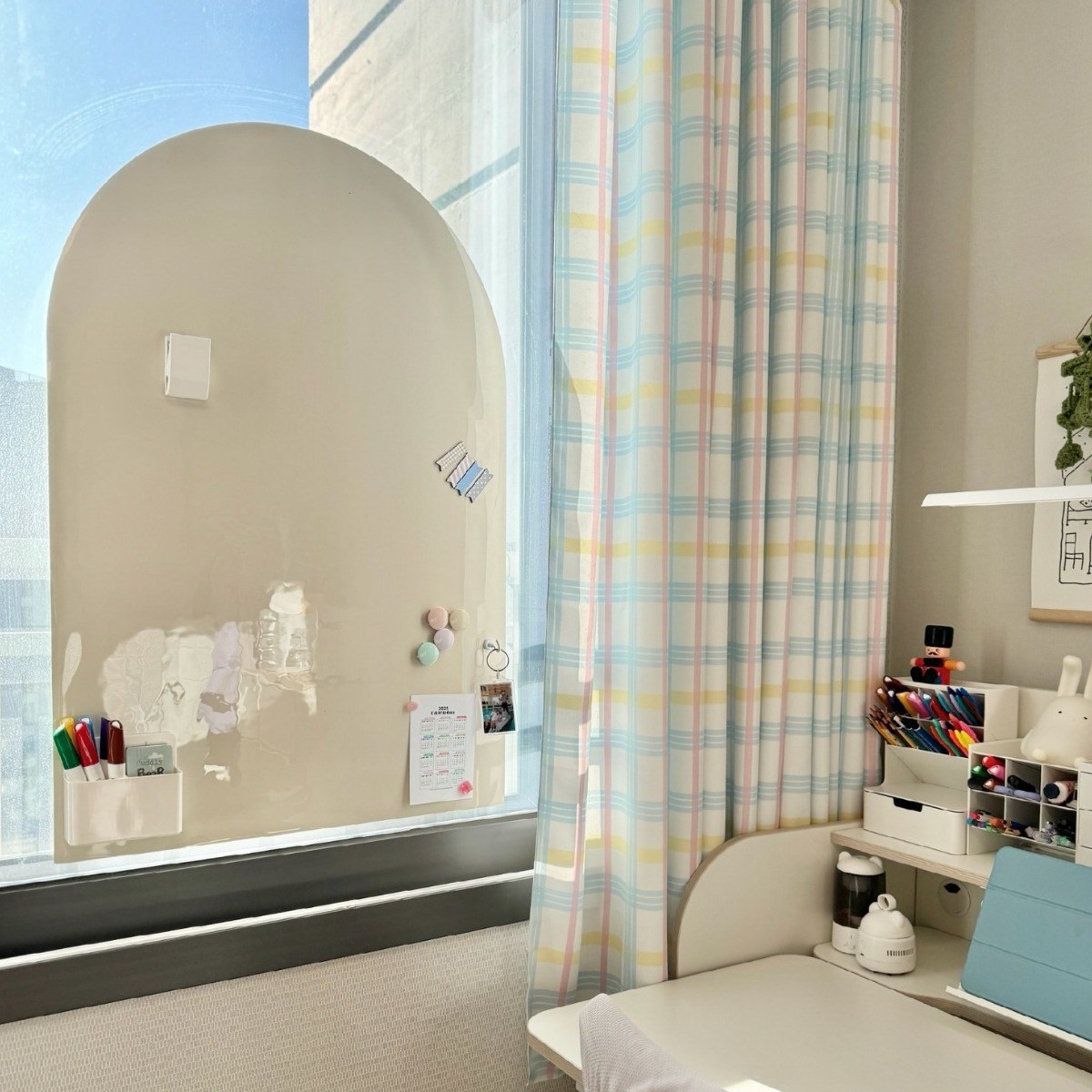 키룸 찰떡보드 붙이는 화이트보드 유아자석칠판 유리용 부착타입, 아이보리 80,000원