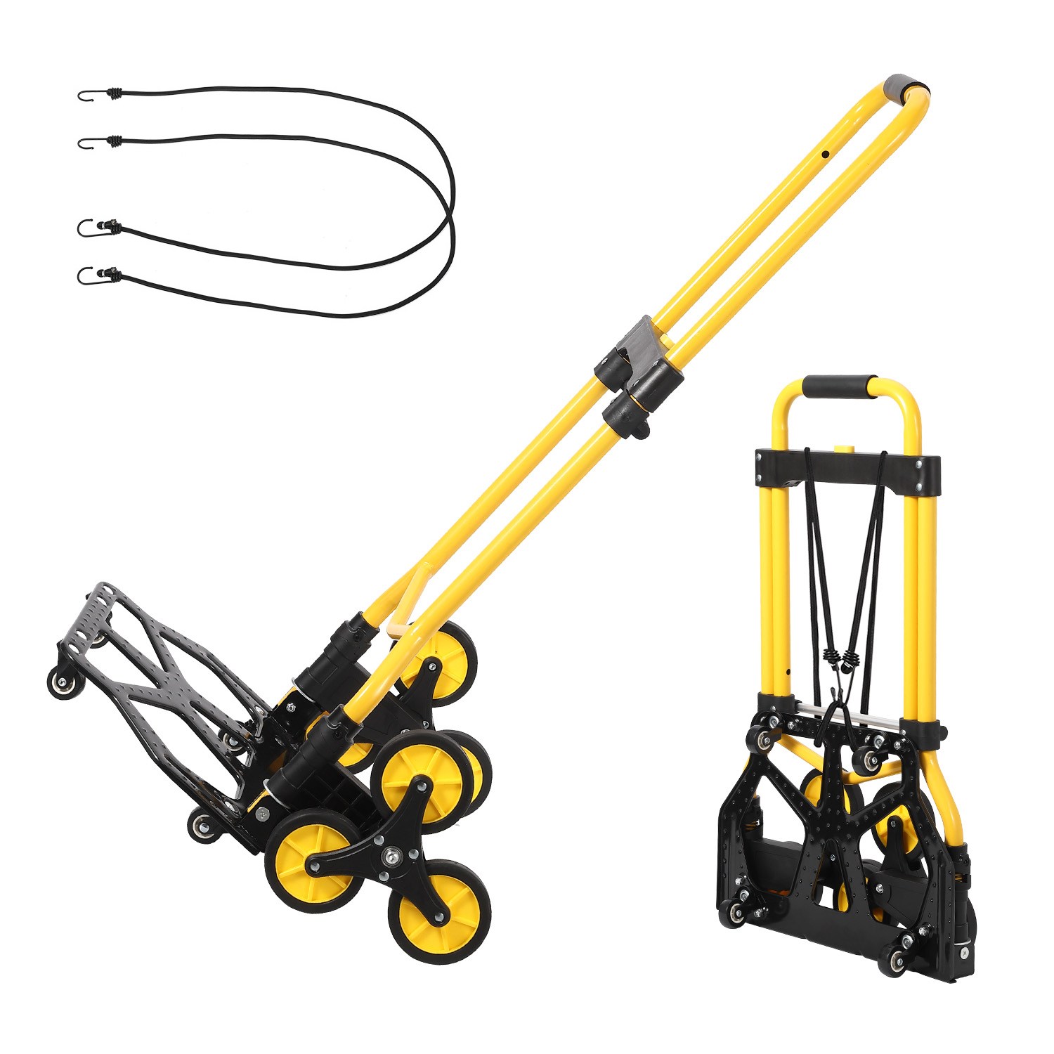 GARVEE 3단 바퀴 접이식 계단카트 운반 핸드 카트  고정 로프 캐리어 바퀴 포함 57,500원