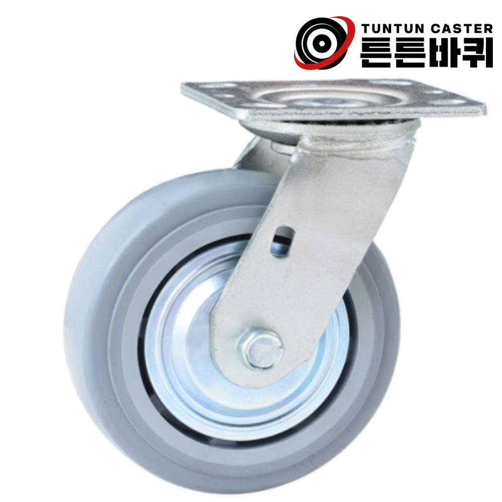 고무바퀴 중량 5인치 회전 150kg 국산 캐스터 중하중 작업대 산업용 특대형, 1개 14,800원