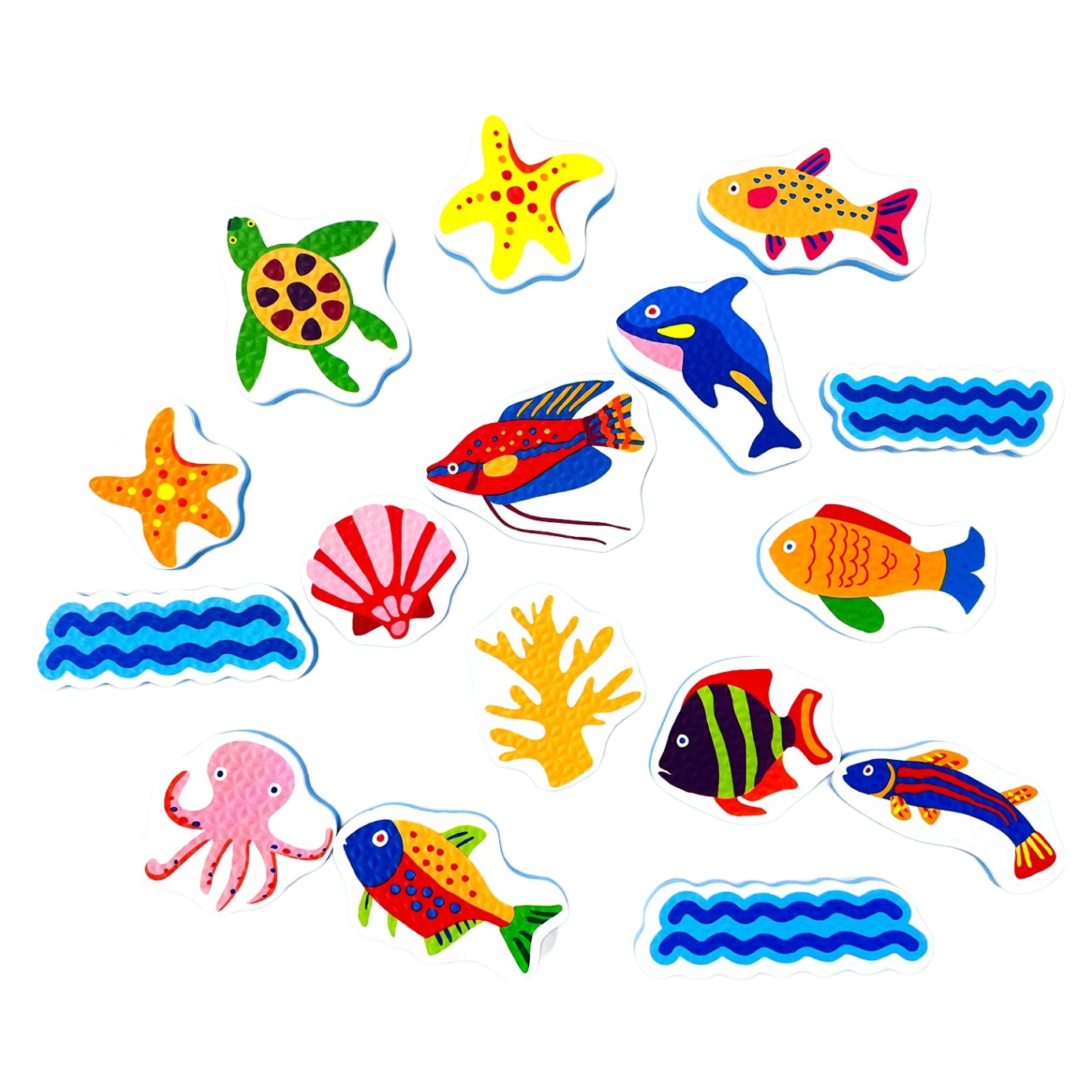 투칸 목욕놀이 스티커 해양생물 바다물고기 Sea Fish, 혼합색상, 1개 5,990원