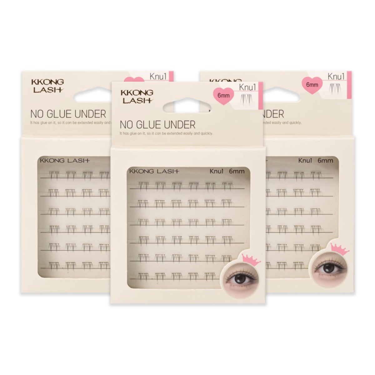 꽁래쉬 노글루 언더래쉬 자연스러운 아래 속눈썹 knu1(글로시), 3개, 7mm 29,700원