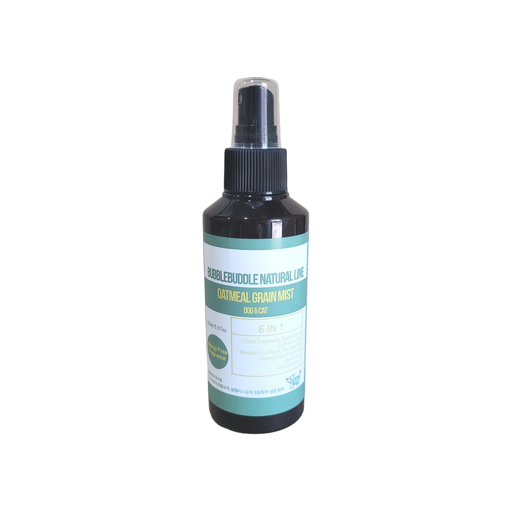 버블부들 강아지 고양이 오트밀 미스트 알러지프리향료 엉킨털 빗질 정전기 방지 150ml 특허 3종 함유 14,990원