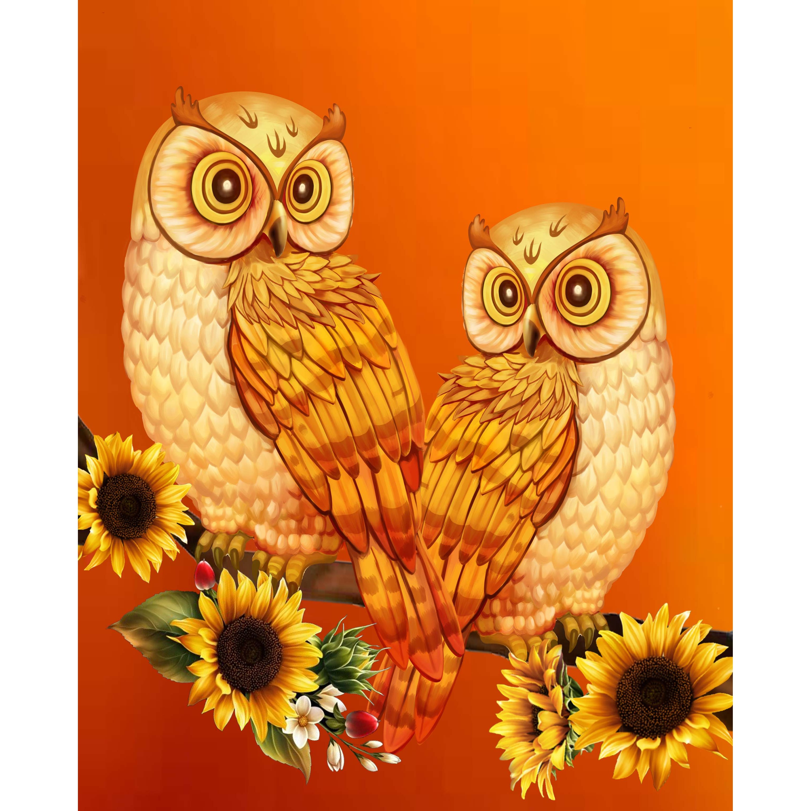 엠제이에스 보석십자수 50x40cm (캔버스형) DIY 세트 MP8, MJ32 황금부엉이 커플사랑, 1개 13,900원