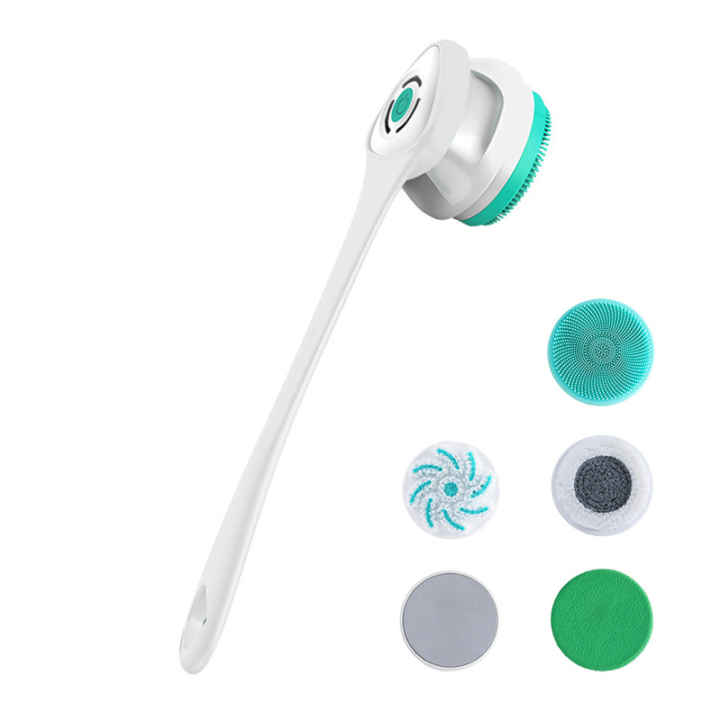 Pealy 전동 몸 브러쉬 마사지 클렌징 2 in 1 360도 자동 회전 IP67방수 브러쉬 3단 강도 40cm 긴 손잡이 탈부착 가능 20,900원