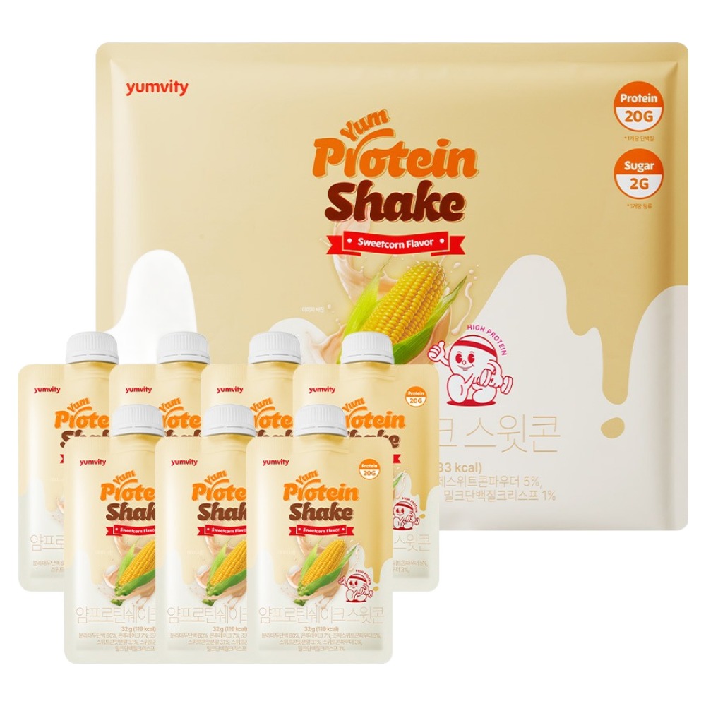 얌비티 얌프로틴 쉐이크 스윗콘맛 7p, 224g, 1개 17,500원