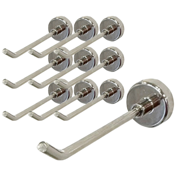 초강력 네오디움 자석 홀더 25파이 초강력 일자 후크 10cm 10개입, 5박스, 크롬 10cm 95,720원