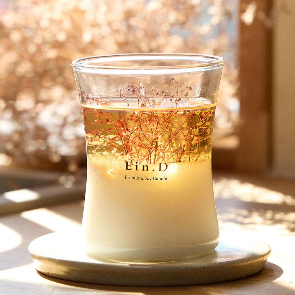 에인디 핸드메이드 워머전용 미니안개꽃 디자인 소이 캔들 300g 17,000원