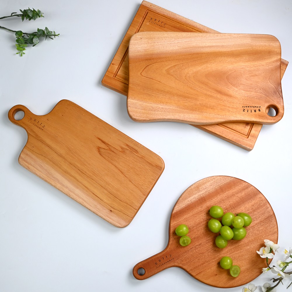 브리즈 마호가니 원목 플레이팅 향균 나무도마 핸들 사각, 1개, 네츄럴 21,010원