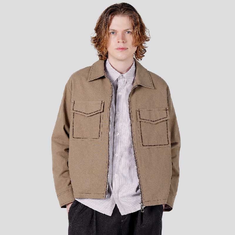 [커스텀어스] 남자호시자수 포켓 집업 스텐카라자켓 CXS25FWJK920 BEI 161,190원