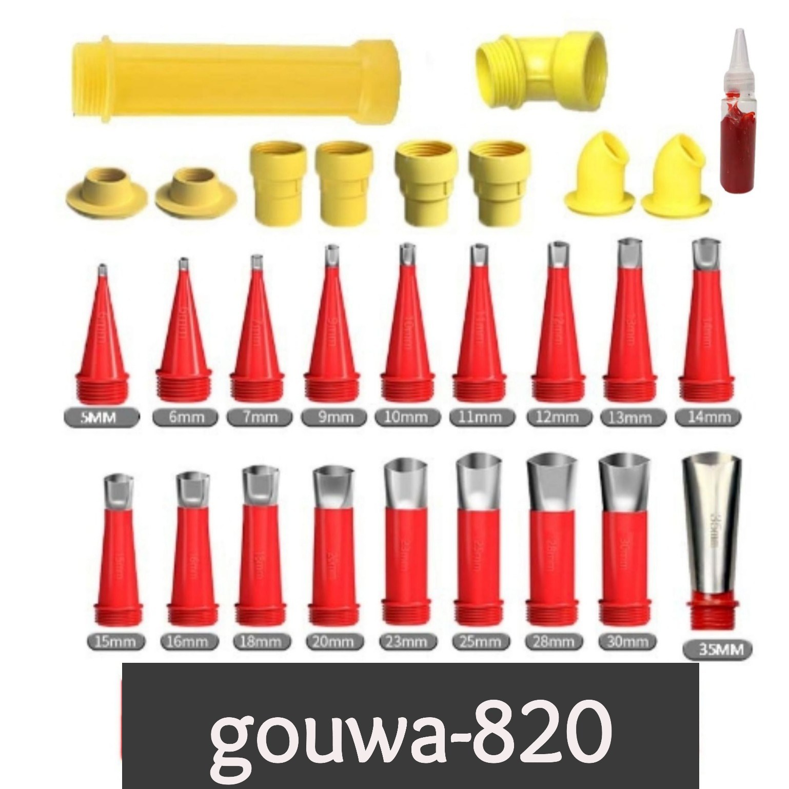 gouwa-820 일체형 스테인리스 실리콘 실란트 노즐 세트 실리콘건 교체용 15,000원
